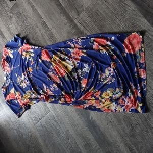Blue Scrunch Floral MyBunny Dress